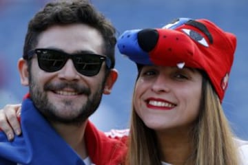 Futbol, Chile v Bolivia.
Copa America centenario 2016.
Hinchas de la seleccion chilena asisten al partido del grupo D de la Copa America Centenario contra Bolivia a disputarse en el estadio Gillette de Foxborough, Estados Unidos.
10/06/2016
Andres Pina/Photosport