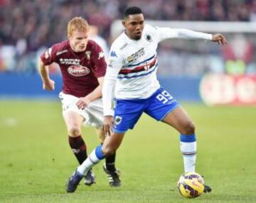 Samuel Eto'o, que el fin de semana debutó por la Sampdoria de Italia, aparece tercero con 85 millones de euros.