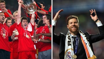 Xabi Alonso también pertenece al club de los jugadores que han sido campeones de Europa con dos camisetas distintas. El tolosarra lo hizo con el Liverpool (2005) y con el Real Madrid (2014).