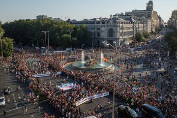 Manifestación por el Orgullo LGTBIQ+ en Madrid.