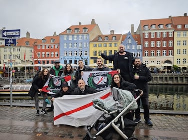 Torcedores do Rayo Vallecano em Gotemburgo