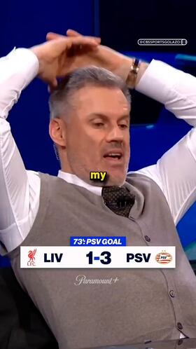 Es la desesperación en persona: el brutal enfado de Carragher con el 1-4 del PSV al Liverpool en Anfield