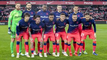 El once del Atlético contra el Granada.