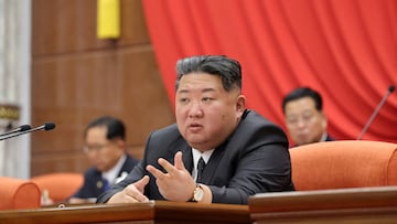 North Korean leader Kim Jong Un presides over the 13th plenary meeting of the Eighth Central Committee of the ruling Workers' Party of Korea, in Pyongyang, North Korea, in this picture released by North Korea's official Korean Central News Agency, December 12, 2025. KCNA via REUTERS ATTENTION EDITORS - THIS IMAGE WAS PROVIDED BY A THIRD PARTY. REUTERS IS UNABLE TO INDEPENDENTLY VERIFY THIS IMAGE. NO THIRD PARTY SALES. SOUTH KOREA OUT. NO COMMERCIAL OR EDITORIAL SALES IN SOUTH KOREA.