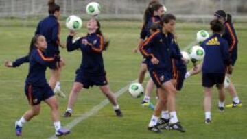 La Sub-17 durante un entrenamiento.