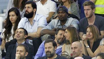 Los dos exjugadores blancos asistieron en directo al Barclaycard Center para disfrutar del segundo partido de la final de la Liga Endesa. Ambos luchan por un puesto en la Selección española para el próximo Eurobasket.