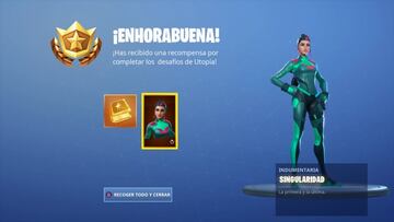 Desbloqueamos el skin Singularidad al haber obtenido un total de 90 Fortbytes