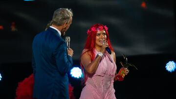 Vina del Mar, 19 de Febrero de 2023
Karol G se presenta en la Primera noche del Festival de Vina del mar 2023. Recibe Gaviota de oro.
Cristobal Basaure/Aton Chile