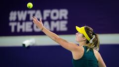 Elina Svitolina of the Ukraine in action during her third round match at the 2021 Abu Dhabi WTA Womens Tennis Open WTA 500 tournament against Ekaterina Alexandrova of Russia  AFP7  10/01/2021 ONLY FOR USE IN SPAIN