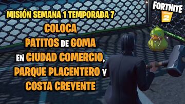 ¿Dónde colocar patitos de goma en Ciudad Comercio, Parque Placentero y Costa Creyente en Fortnite?