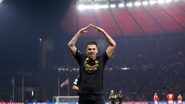 Dani Ceballos celebra su gol, el tercero y definitivo del Madrid en Berlín.