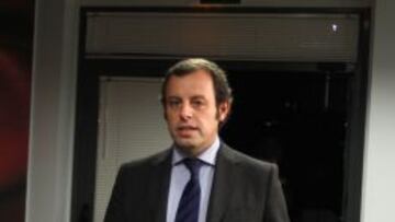 Sandro Rosell, en las instalaciones del Bar&ccedil;a.
 