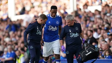 Yerry Mina, defensa colombiano del Everton