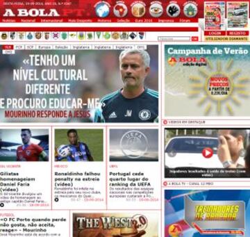 Portadas de la prensa extranjera