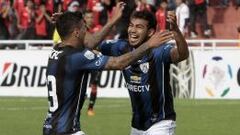 Independiente del Valle festeja su primer triunfo en el torneo.