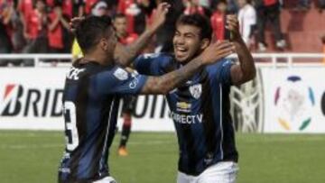 Independiente del Valle festeja su primer triunfo en el torneo.