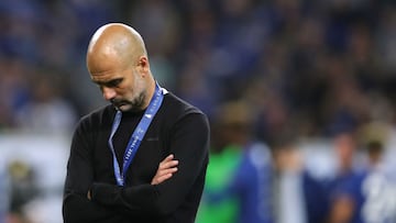 Pep Guardiola, tras perder la final de la Champions. 