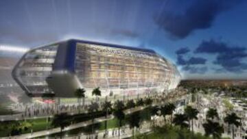 Render del estadio de Carson que proponen los Raiders y los Chargers.