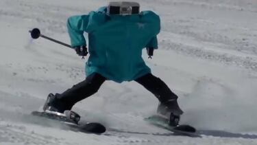 Así fue la competición de robots esquiadores en Pyeongchang