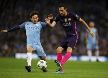 David Silva y Sergio Busquets.