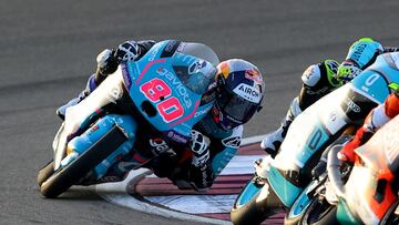 MotoGP - Grand Prix of Qatar - Lusail International Circuit, Lusail, Qatar - March 10, 2024 CFMoto Aspar Team's David Alonso in action during the Moto3 race REUTERS/Ibraheem Al Omari