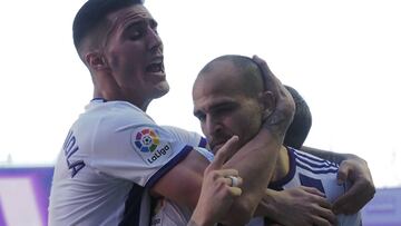 VALLADOLID. PHOTOGENIC/PABLO REQUEJO. 23/02/20. FUTBOL, PARTIDO DE LIGA SANTANDER TEMPORADA 2019/2020 ENTRE EL REAL VALLADOLID Y EL ESPAÑOL. GOL DE SANDRO (1-0)