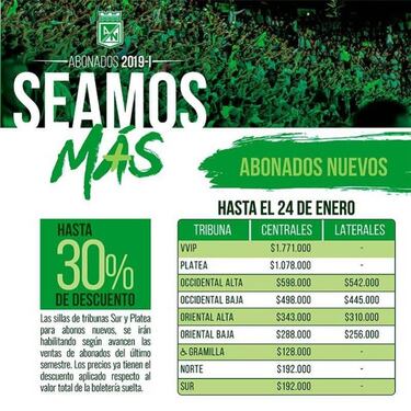 "Seamos más", pide Nacional con su plan de abonos I-2019