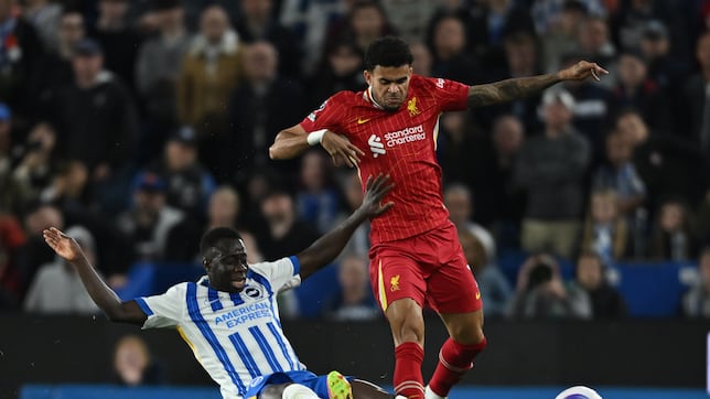 Brighton le remonta al Liverpool de Luis Díaz