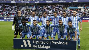 Alineación del Málaga ante el Racing,