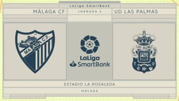 Resumen Málaga vs. Las Palmas de la Liga Smartbank