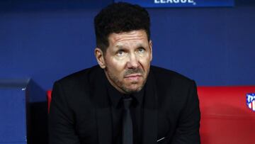 Simeone en el banquillo del Atl&eacute;tico. 