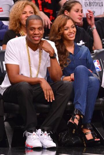 Jay-Z y Beyonce, en el Barclays Center de Brooklyn.