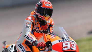 Marc Márquez tras conseguir la pole en Sachsenring.