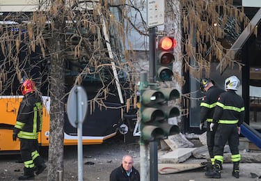 Accidente de tranvía en Milán.