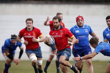 España ganó 16-14 a Rusia en el primer partido del Campeonato de Europa (Seis Naciones B) disputado en el Estadio Central Universitario de Madrid. 
