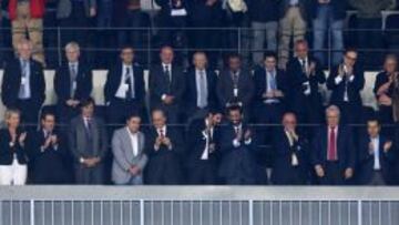 El jeque Abdullah Al Thani, en el palco de La Rosaleda.