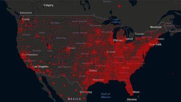 Texas report&oacute; m&aacute;s de 20 mil casos nuevos en las &uacute;ltimas 24 horas; mientras que California est&aacute; a 10 mil positivos de superar los 800 mil contagiados.