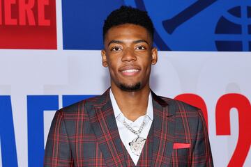 Brandon Miller a su llegada al Barclays Center para la ceremonia del draft de la NBA 2023.