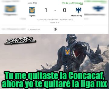 Los memes del triunfo de Tigres contra Monterrey