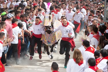 Es una espectacular fiesta ecuestre que se celebra ente el 1 y el 3 de mayo en honor a la Santísima Vera de la Cruz. La parte más importante de la fiesta es la carrera que los caballos realizan flanqueados por cuatro adiestradores por la empinada cuesta que lleva al castillo. Los caballos van engalanados con unos impresionantes mantones bordados de seda y oro.