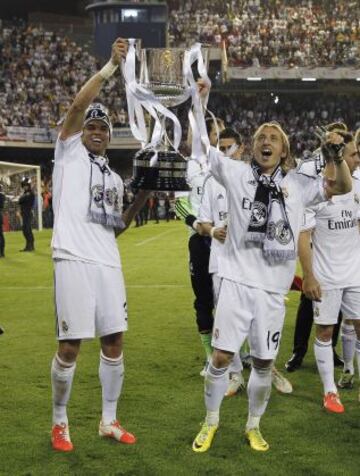 El Real Madrid campeón de la Copa del Rey. Pepe y Modric.