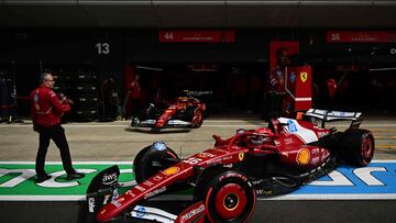 Lewis Hamilton y Charles Leclerc.