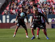 Emiliano Gomez of Puebla during the 8th round match between Atletico de San Luis and Puebla as part of the Liga BBVA MX Varonil, Torneo Clausura 2026 at Alfonso Lastras Stadium, on February 28, 2026 in San Luis Potosi, Mexico.