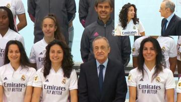 El making of de la hist¨®rica primera foto de Florentino con el Real Madrid femenino