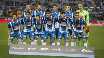 El once inicial del Espanyol contra el Betis.