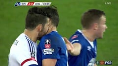 Diego Costa spits at ref, bites Gareth Barry and is sent off