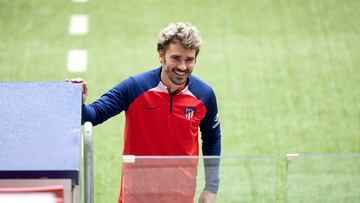 Griezmann, sonriente. El francés estará en el banquillo ante la Unión Deportiva Las Palmas.