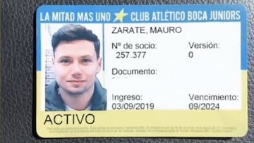 Cada vez más xeneize: Mauro Zárate se hizo socio de Boca