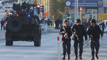 A general view of the entrance of the headquarters of Turkey's aviation company TUSAS, where three people were killed and five others wounded in an attack, near Kahramankazan, a town of Turkish capital Ankara, October 23, 2024. REUTERS/Stringer TPX IMAGES OF THE DAY