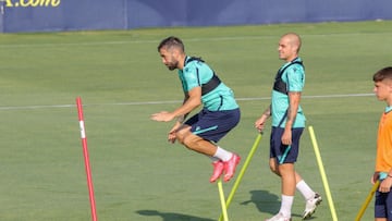 Alberto Perea durante el entrenamiento de este mi&eacute;rcoles.